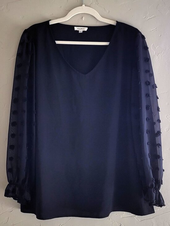 Holipick Tops - Swiss Dot Blouse